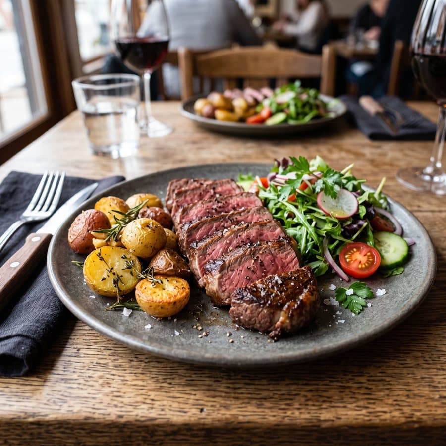Steak and potatoes