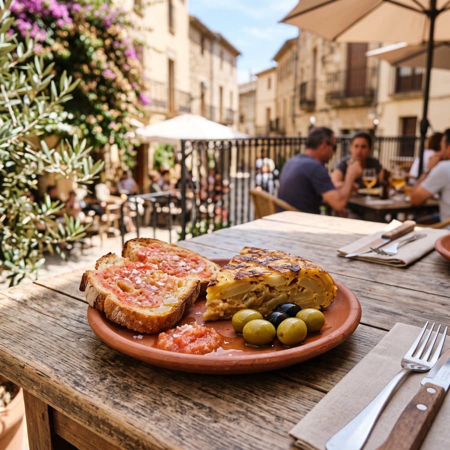 Tortilla and pan con tomate